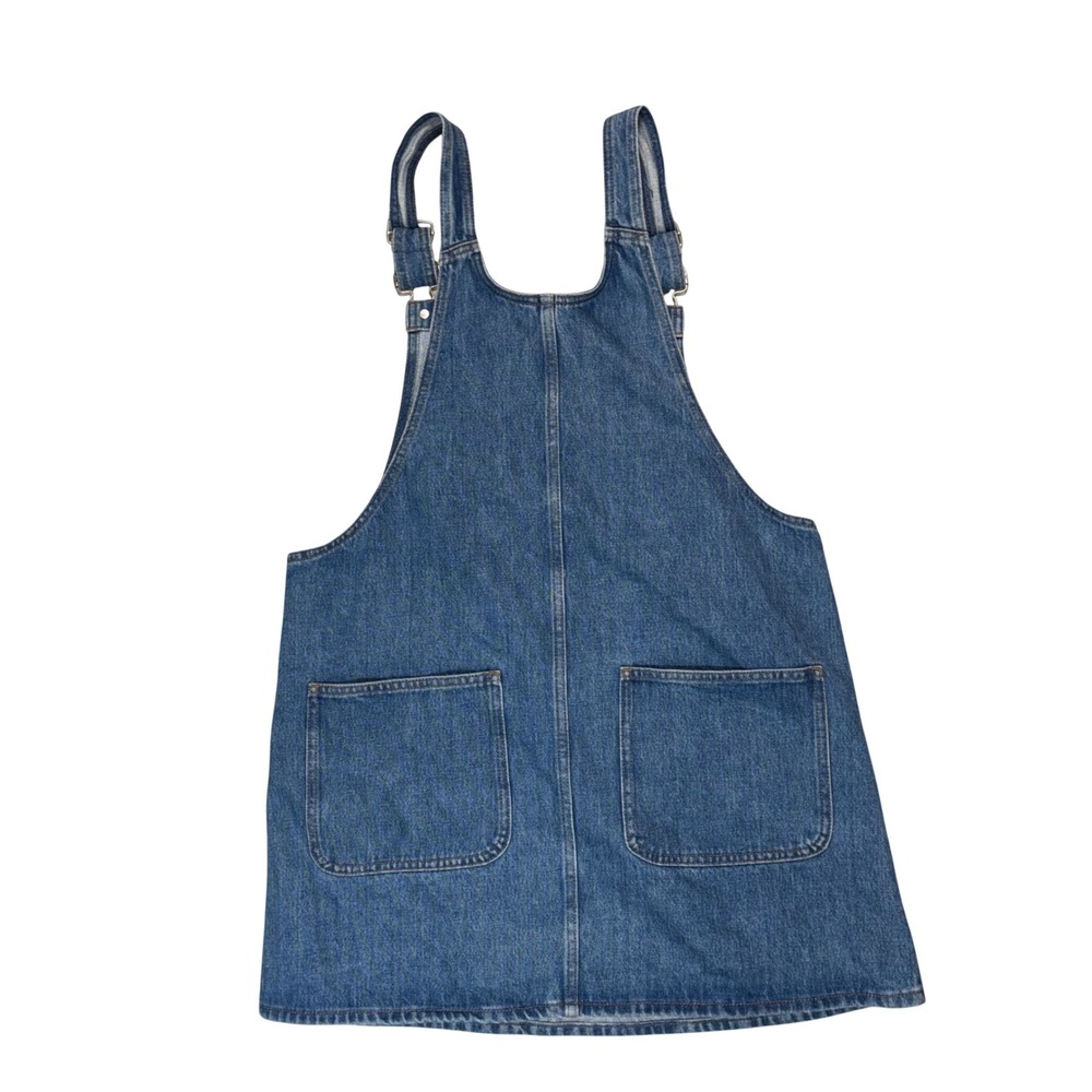NWT Madewell Denim Pinafore Overall Dress Medium Wash Blue Womens Large Summer - Picture 6 of 6